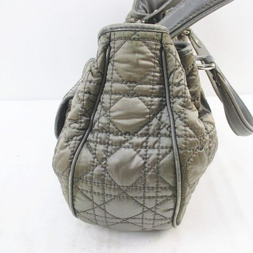 Christian Dior Cannage Handbag Quilted Charm Green - Picture 3 of 9